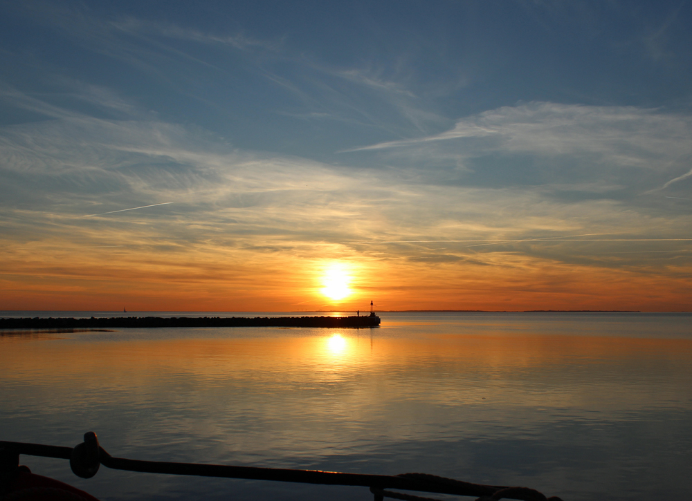 Sonnenuntergang über der Ostsee in Bagenkop